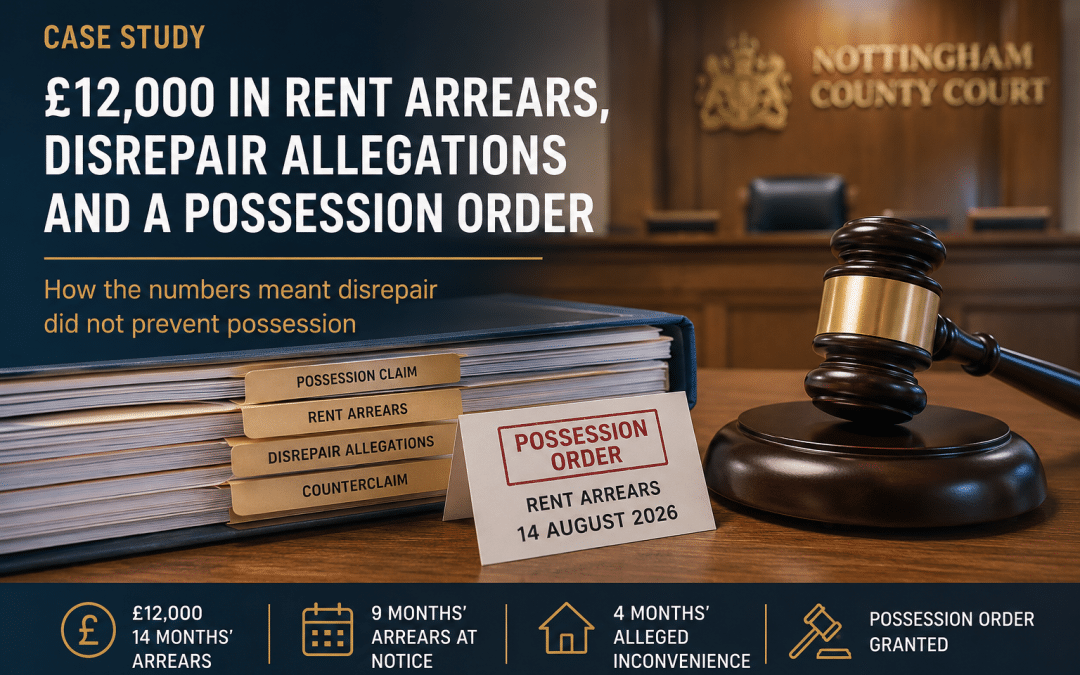 Rent Arrears Possession Order Landlord Tenant Disrepair Counterclaim